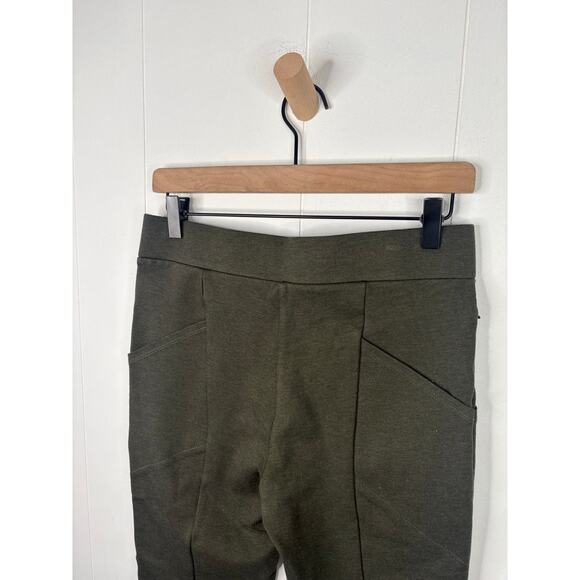 Betabrand Journey Pull On Pants Olive Green Size Medium Petite Short Zip Pocket - Picture 7 of 9